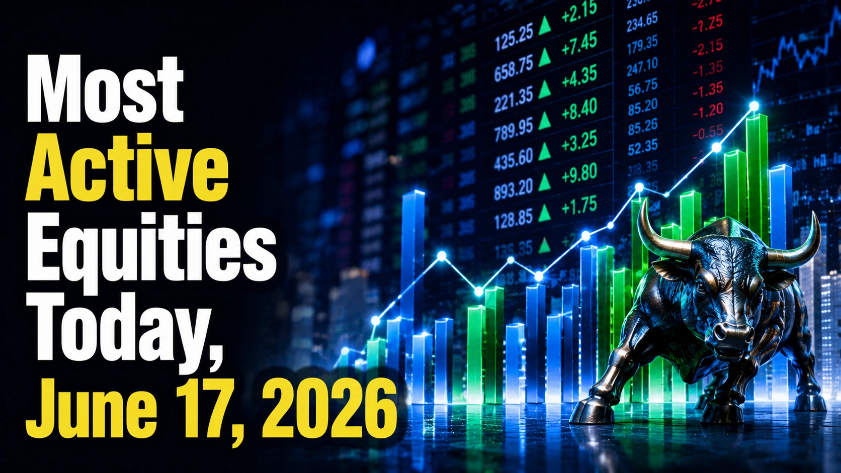 Most Active Equities Today, June 17, 2026: Vodafone Idea, Yes Bank, IFCI Lead Trading Volumes 