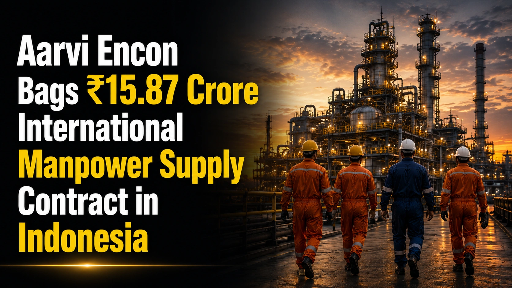 Aarvi Encon Bags ₹15.87 Crore International Manpower Supply Contract in Indonesia; Shares Marginally Up