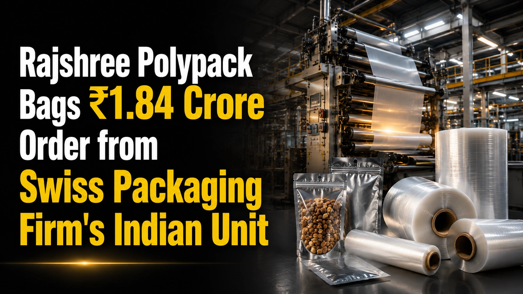 Rajshree Polypack Bags ₹1.84 Crore Order from Swiss Packaging Firm's Indian Unit; Shares Rise