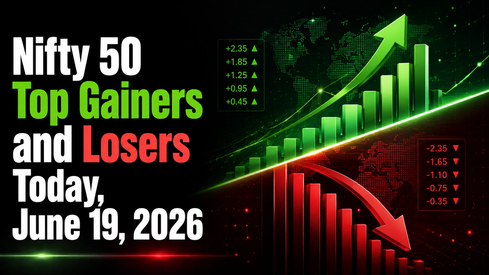 Nifty 50 Top Gainers and Losers Today, June 19, 2026: NTPC Rises; Infosys, TCS Lead Declines 