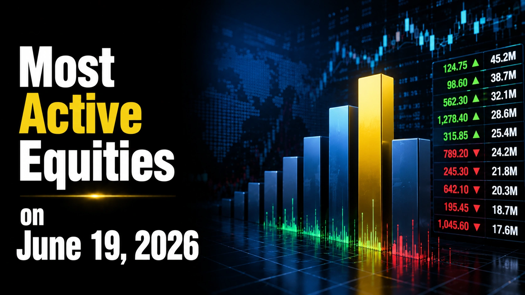 Most Active Equities on June 19, 2026: NIACL, IFCI, Suzlon Lead Trading Volumes