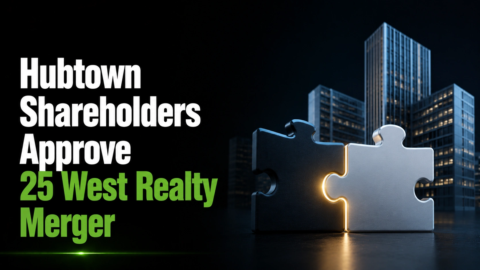 Hubtown Shareholders Approve 25 West Realty Merger; Shares Slip 1.28%