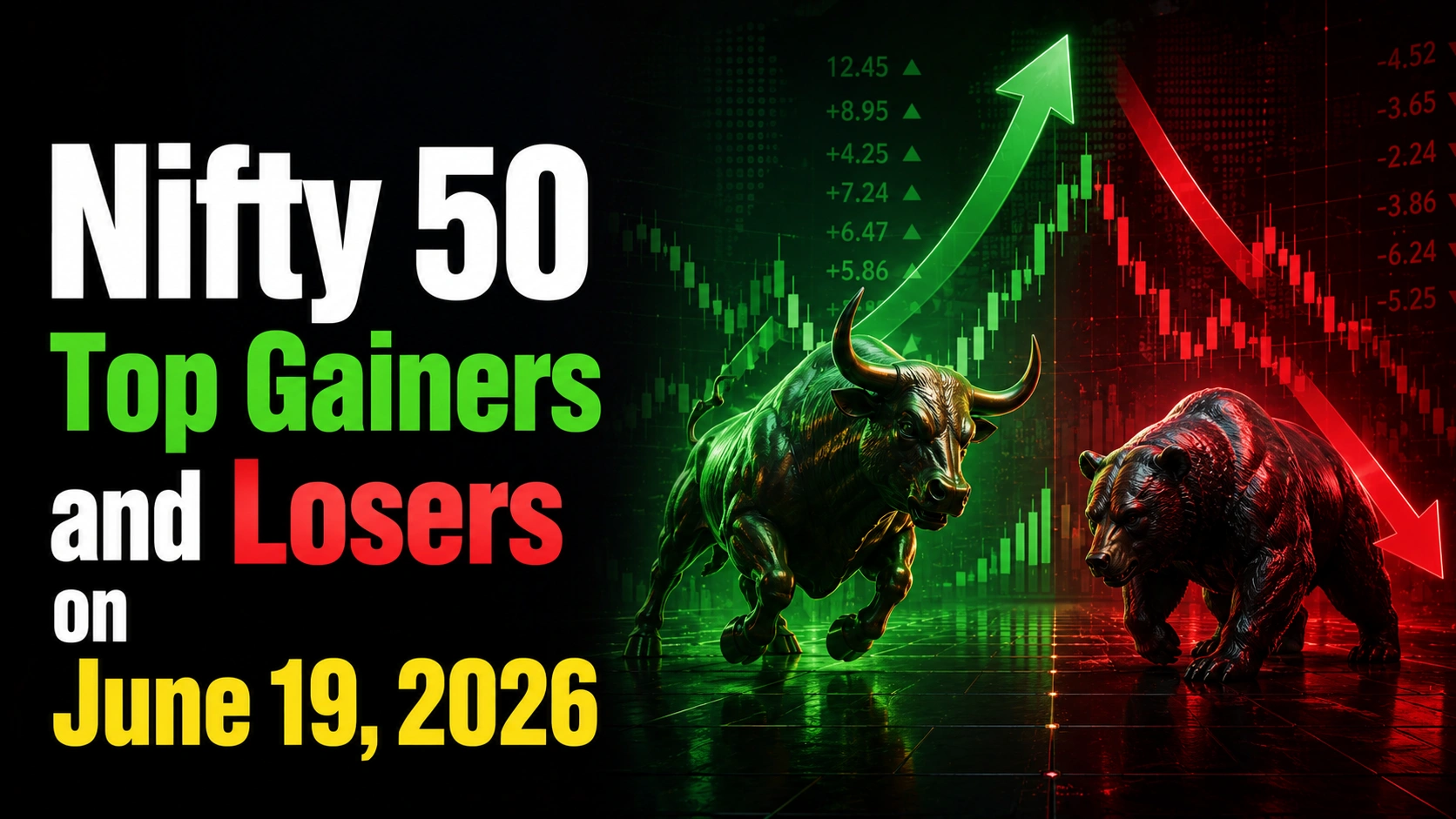 Nifty 50 Top Gainers and Losers on June 19, 2026: Eternal Leads, Infosys Slides 