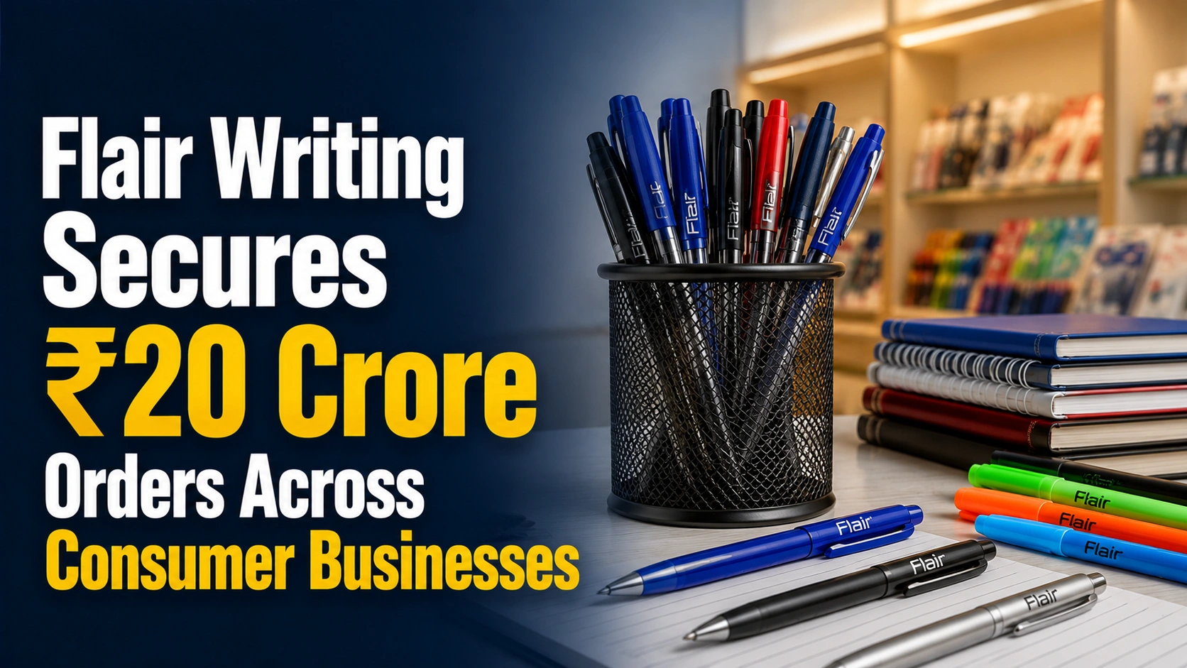 Flair Writing Secures ₹20 Crore Orders Across Consumer Businesses; Shares Gain 1.68%