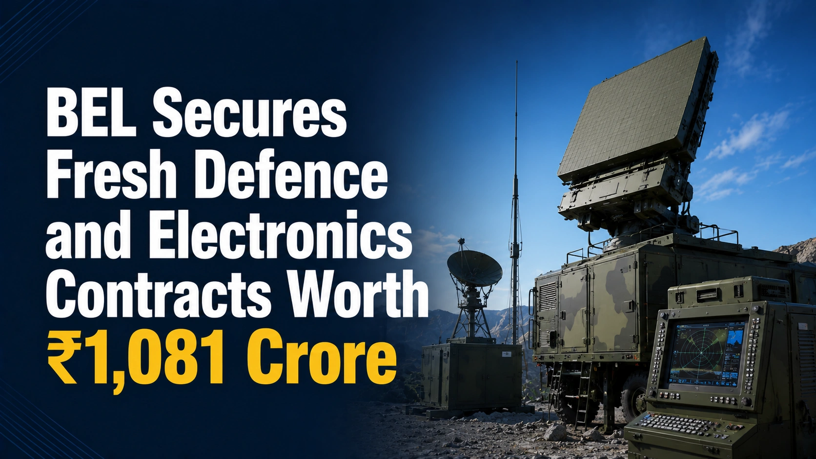 BEL Secures Fresh Defenceand Electronics Contracts Worth ₹1,081 Crore; Shares Up 1%