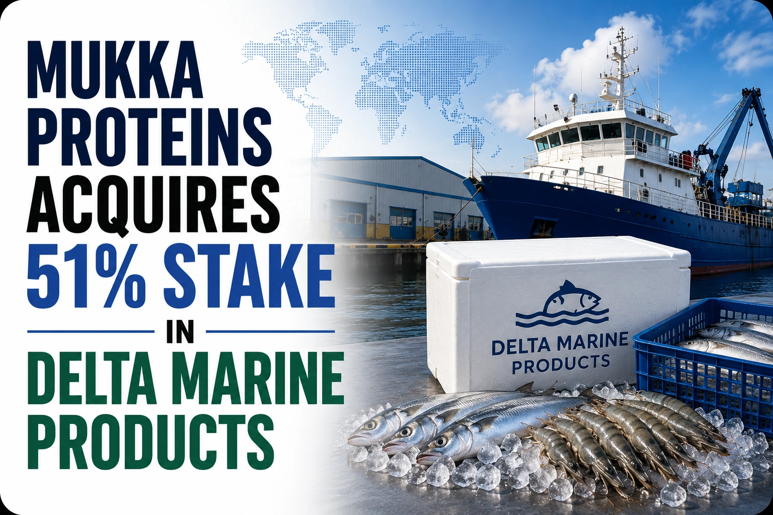 Mukka Proteins Acquires 51% Stake in Delta Marine Products; Shares Decline