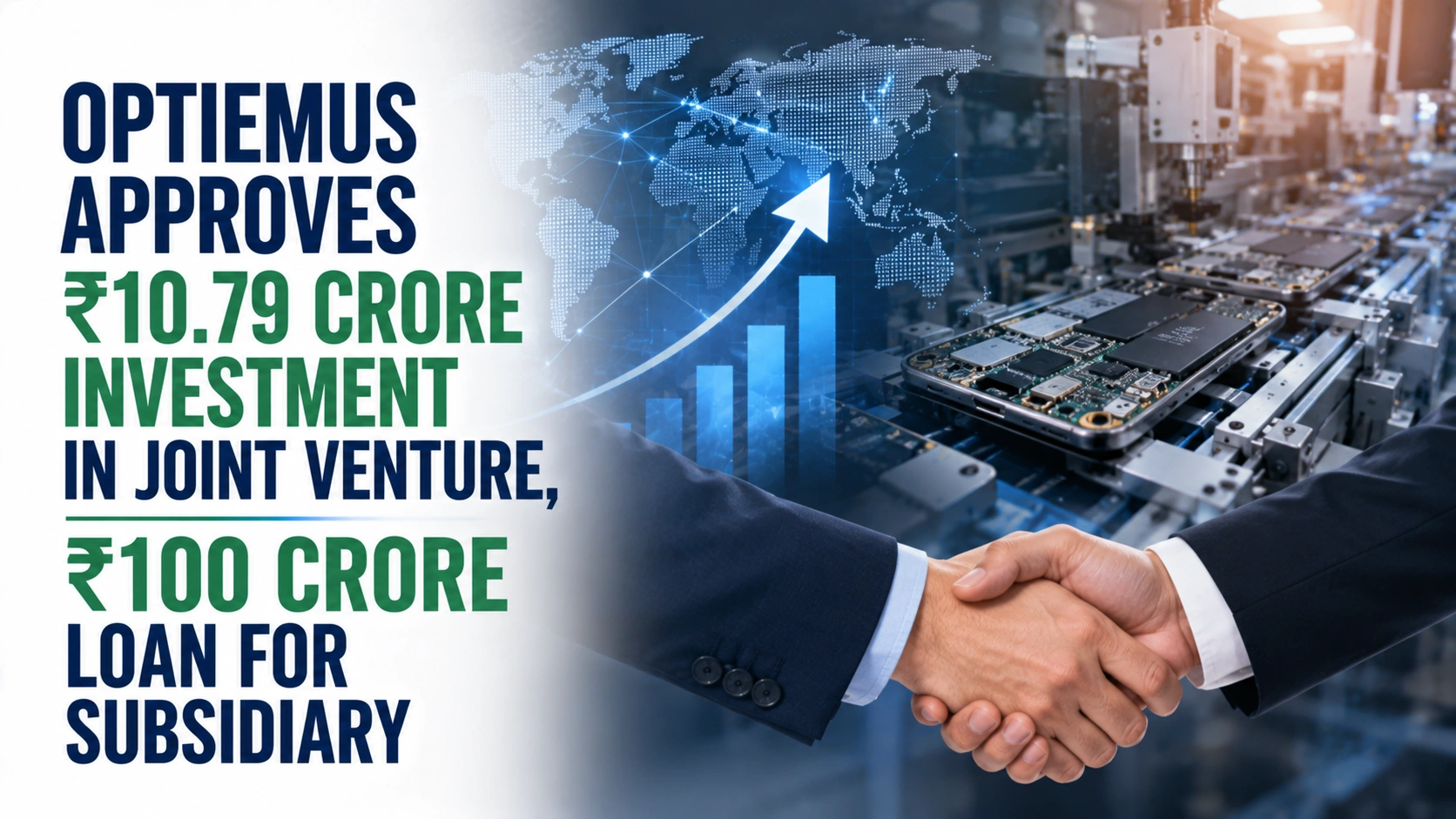Optiemus Approves ₹10.79 Crore Investment in Joint Venture, ₹100 Crore Loan for Subsidiary; Shares Ease 