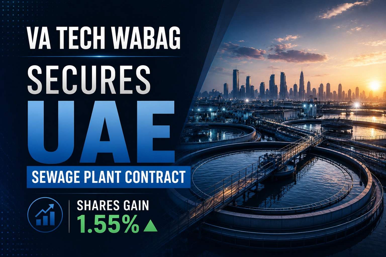 VA Tech WABAG Secures UAE Sewage Plant Contract; Shares Gain 1.55%
