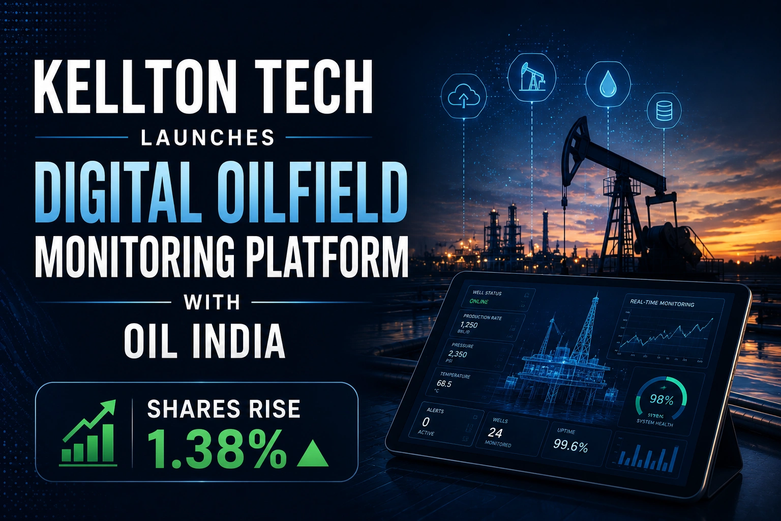 Kellton Tech Launches Digital Oilfield Monitoring Platform With Oil India; Shares Rise 1.38% 