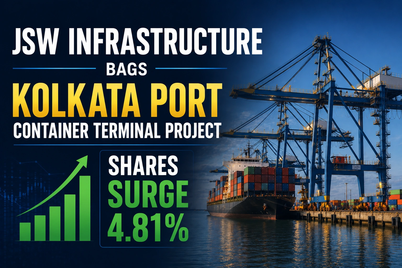 JSW Infrastructure Bags Kolkata Port Container Terminal Project; Shares Surge 4.81%