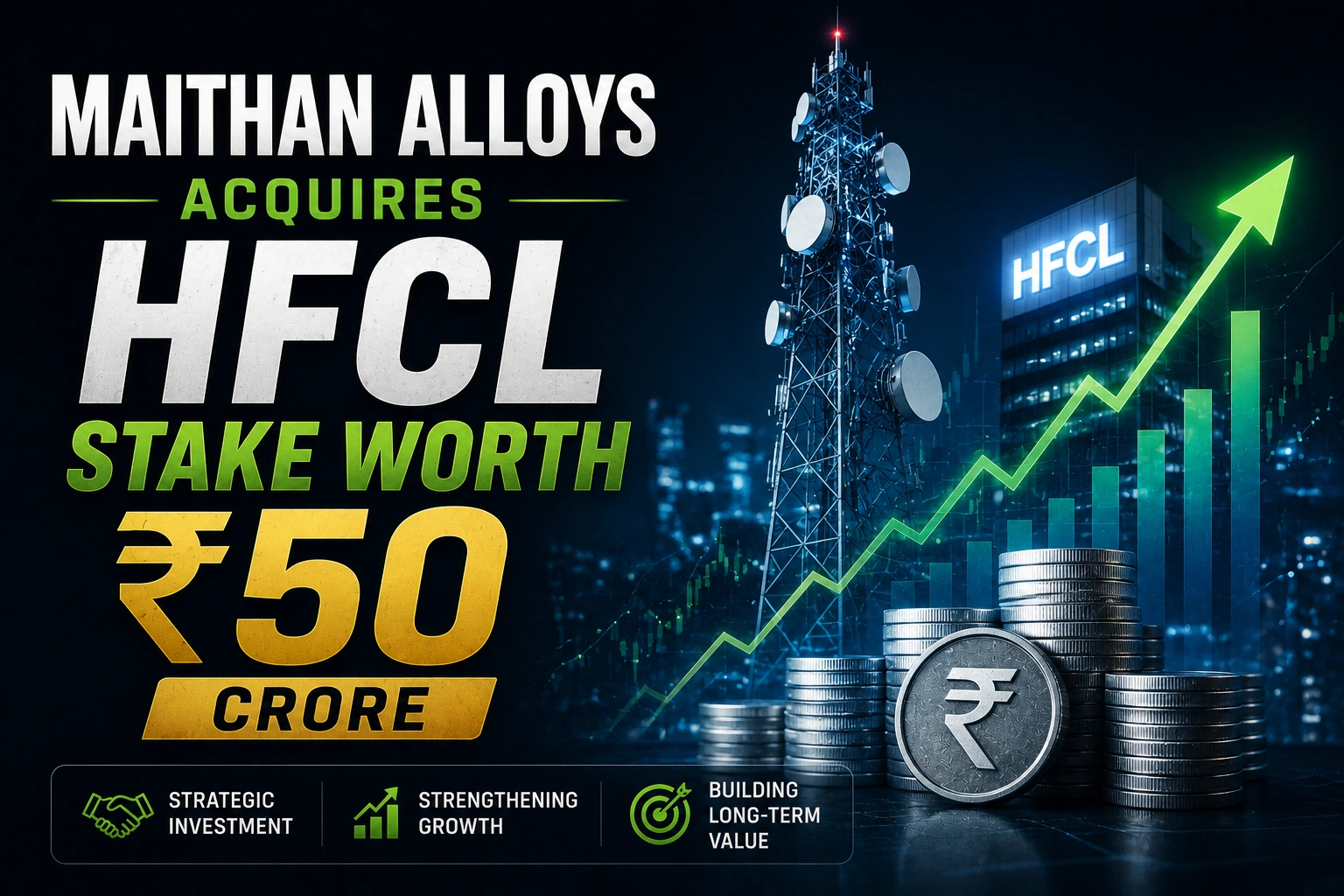 Maithan Alloys Acquires HFCL Stake Worth ₹50 Crore; Shares Decline 1.99%