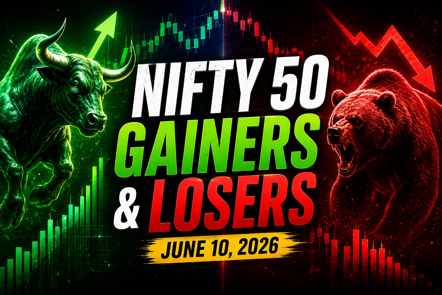 Nifty 50 Top Gainers and Losers Today, June 10, 2026: HDFC Bank, Hindustan Unilever, Kotak Mahindra Bank Lead; Hindalco, Coal India, Tata Steel Decline