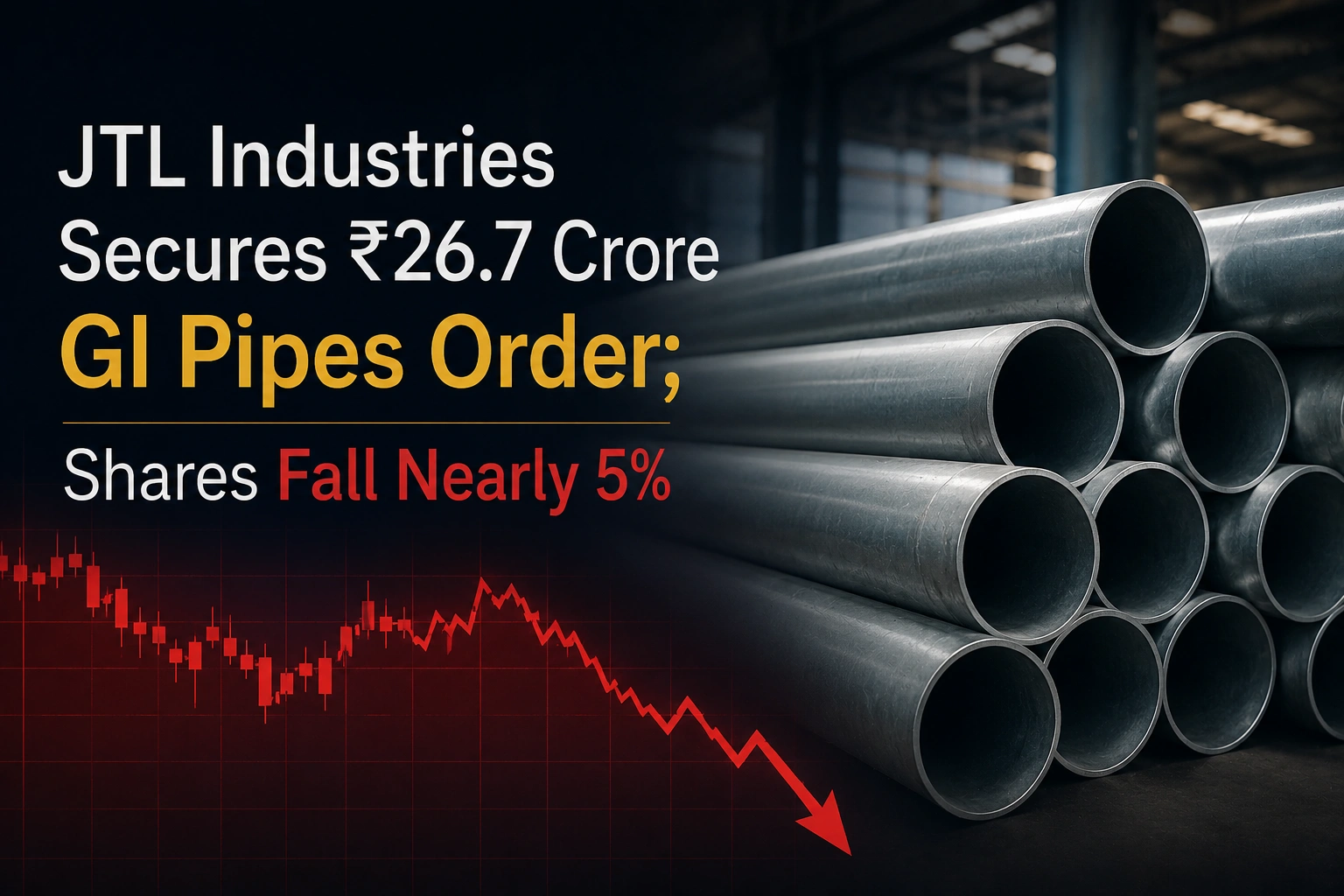 JTL Industries Secures ₹26.7 Crore GI Pipes Order; Shares Fall Nearly 5%