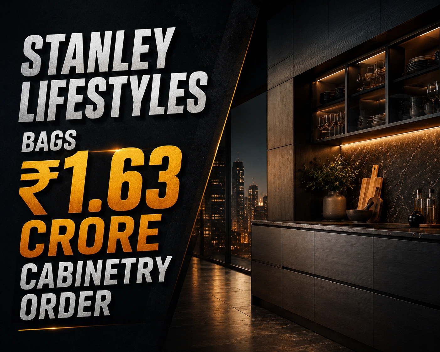 Stanley Lifestyles Bags ₹1.63 Crore Cabinetry Order; Shares Slip 