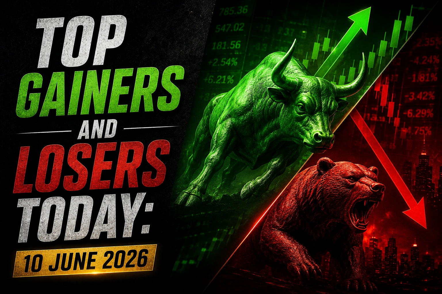 Top Gainers and Losers Today, June 10, 2026: Nestle India, Hindustan Unilever, Axis Bank Gain; Hindalco, Coal India, ONGC Slip