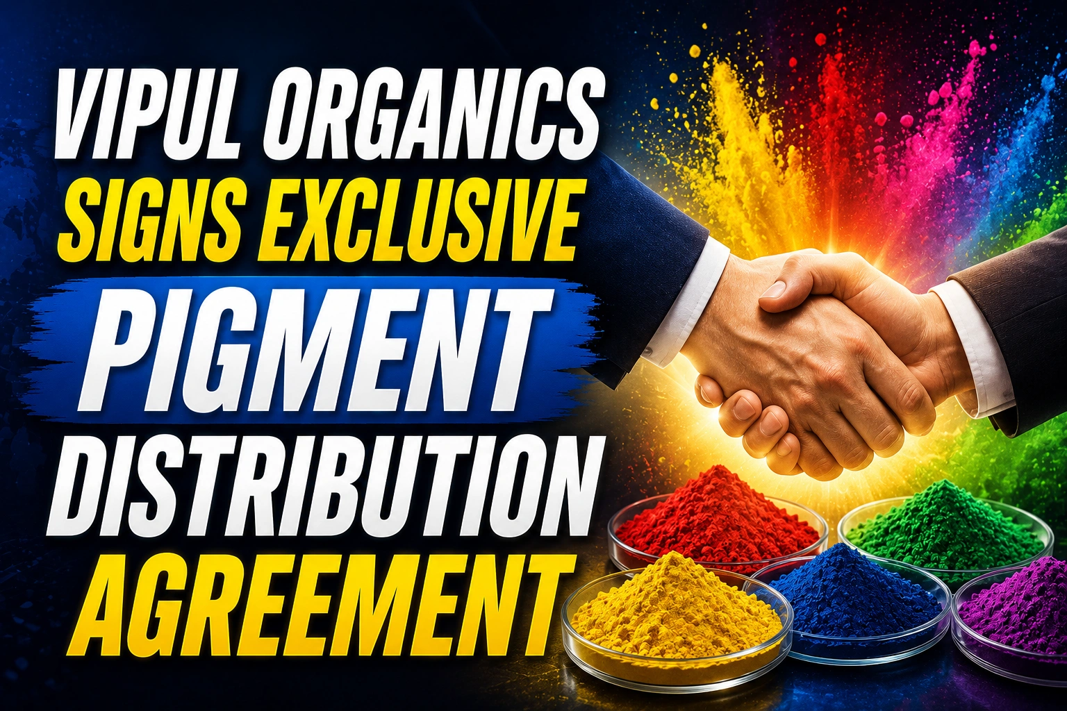 Vipul Organics Signs Exclusive Pigment Distribution Agreement with Omya; Share Trade Higher