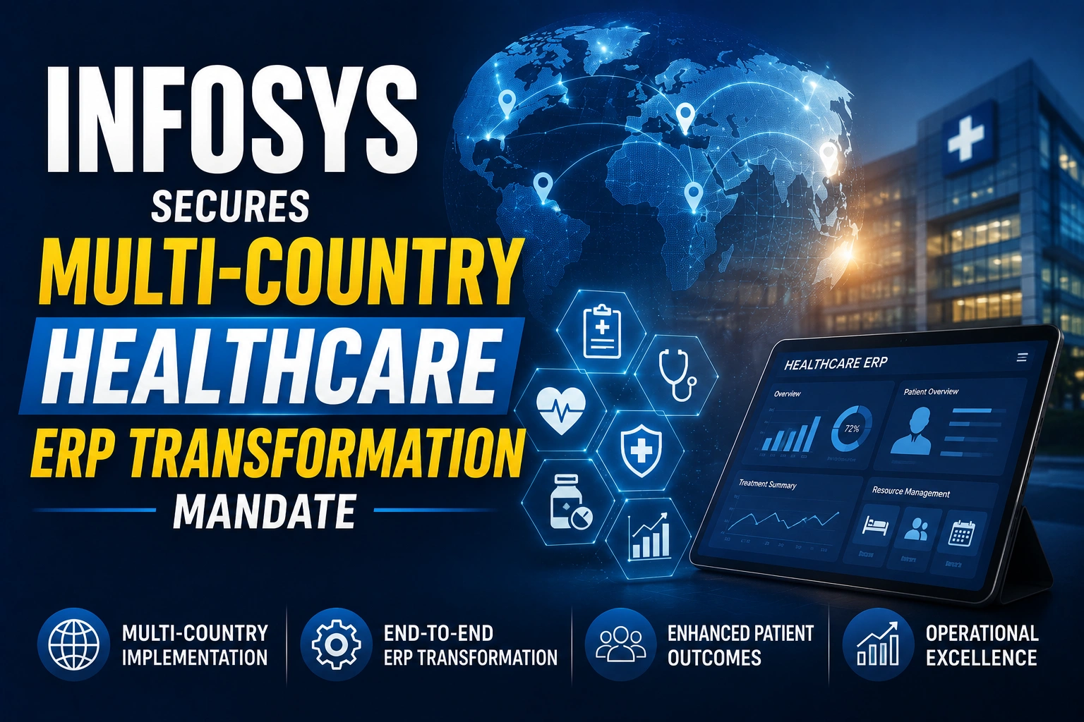Infosys Secures Multi-Country Healthcare ERP Transformation Mandate; Shares Down 2.65%