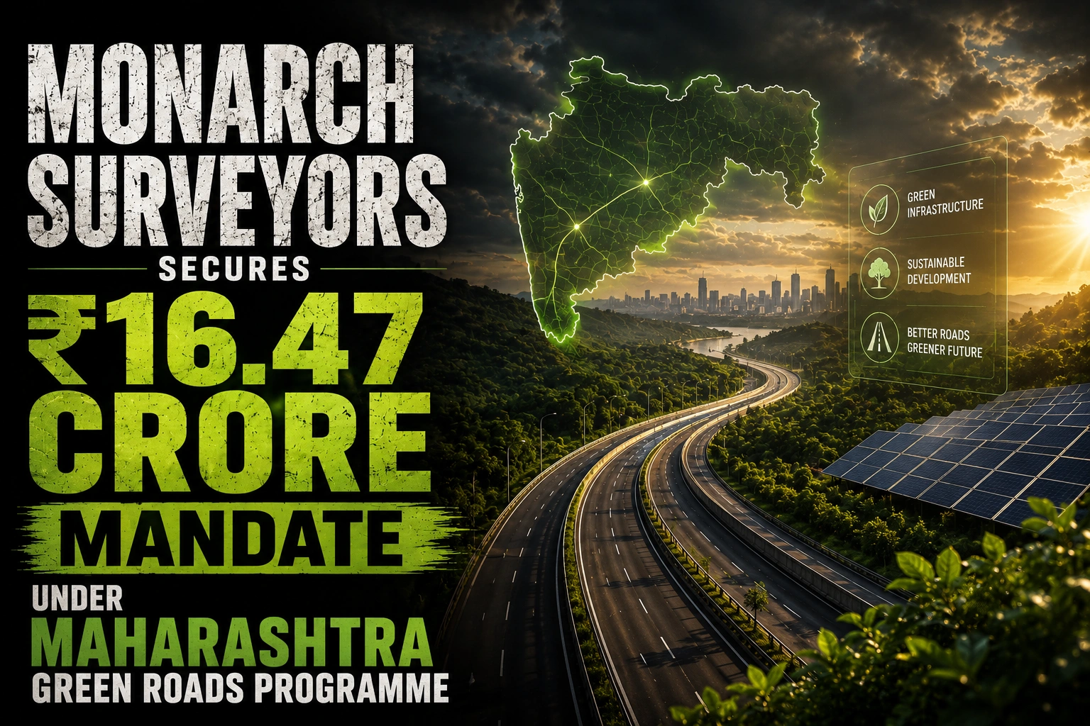 Monarch Surveyors Secures ₹16.47 Crore Mandate Under Maharashtra Green Roads Programme