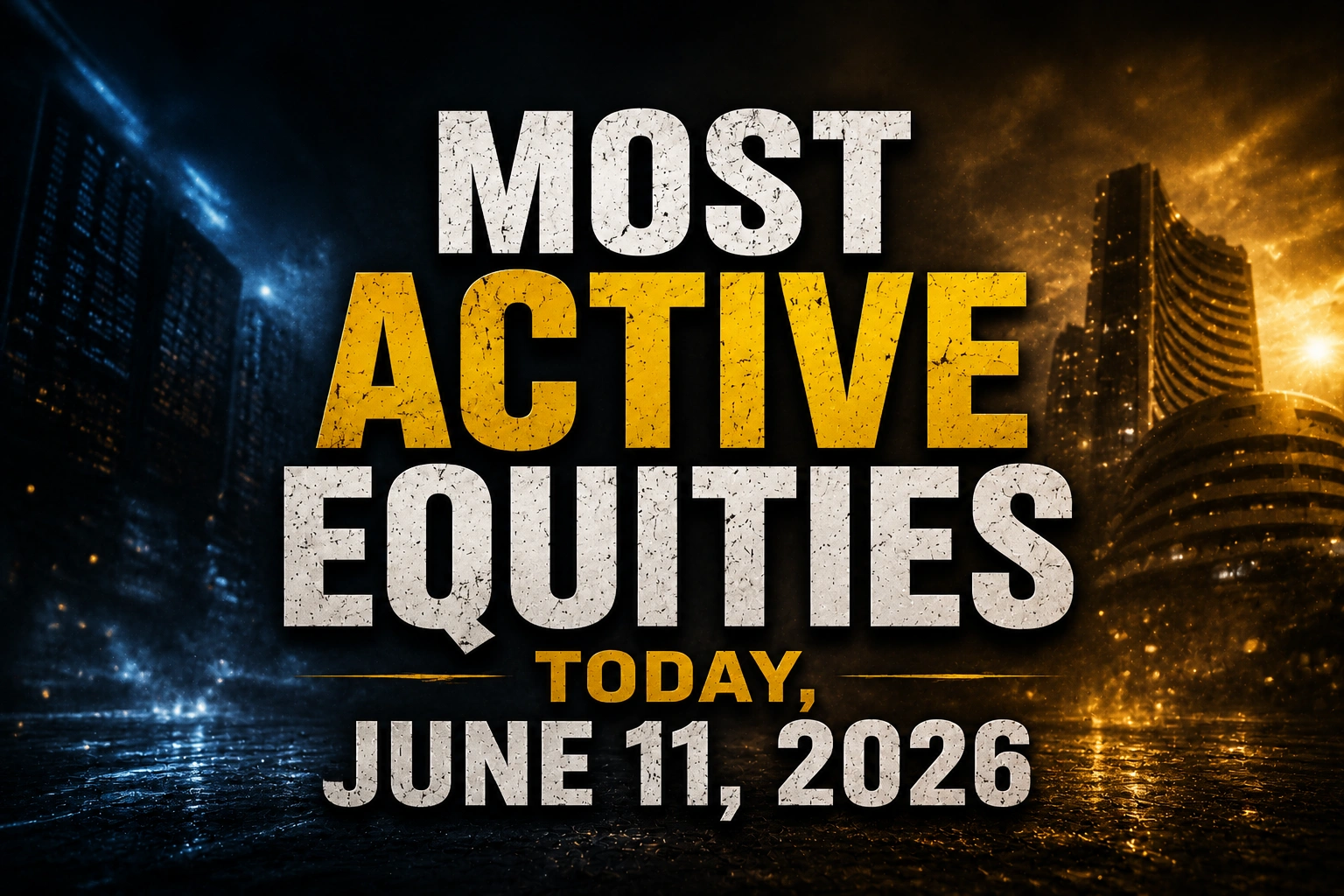 Most Active Equities Today, June 11, 2026: Vodafone Idea, Ola Electric, Zee Entertainment Lead Trading Activity 