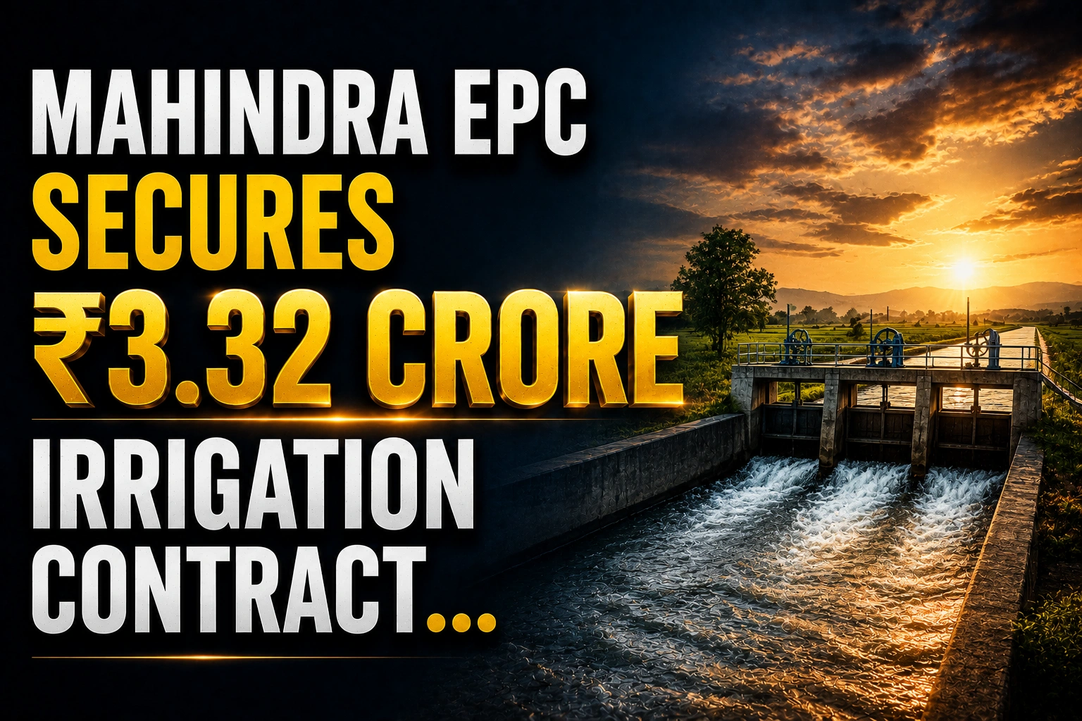 Mahindra EPC Secures ₹3.32 Crore Irrigation Contract; Shares Rise Nearly 2%