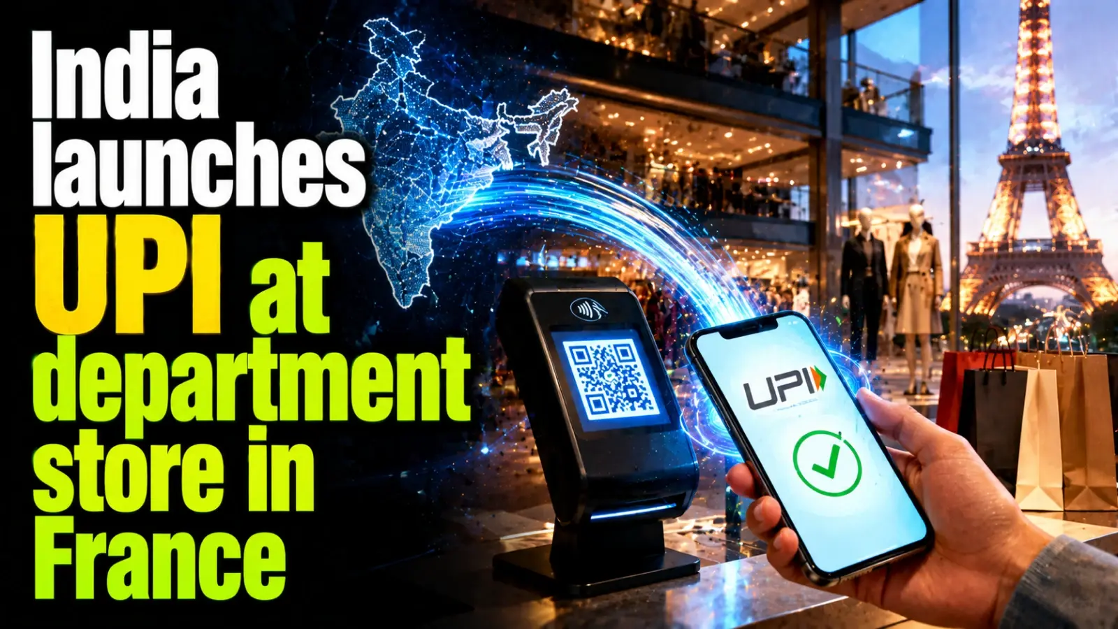 India Launches UPI at Department Store in France