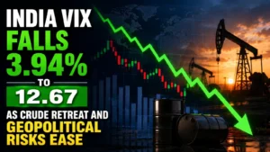 India VIX Falls 3.94% to 12.67 as Crude Oil Prices Retreat and Geopolitical Risks Ease