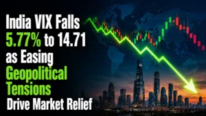 India VIX Falls 5.77% to 14.71 as Easing Ge‌opoliti‌‌c‌a‌l Tensions Drive Market Relief