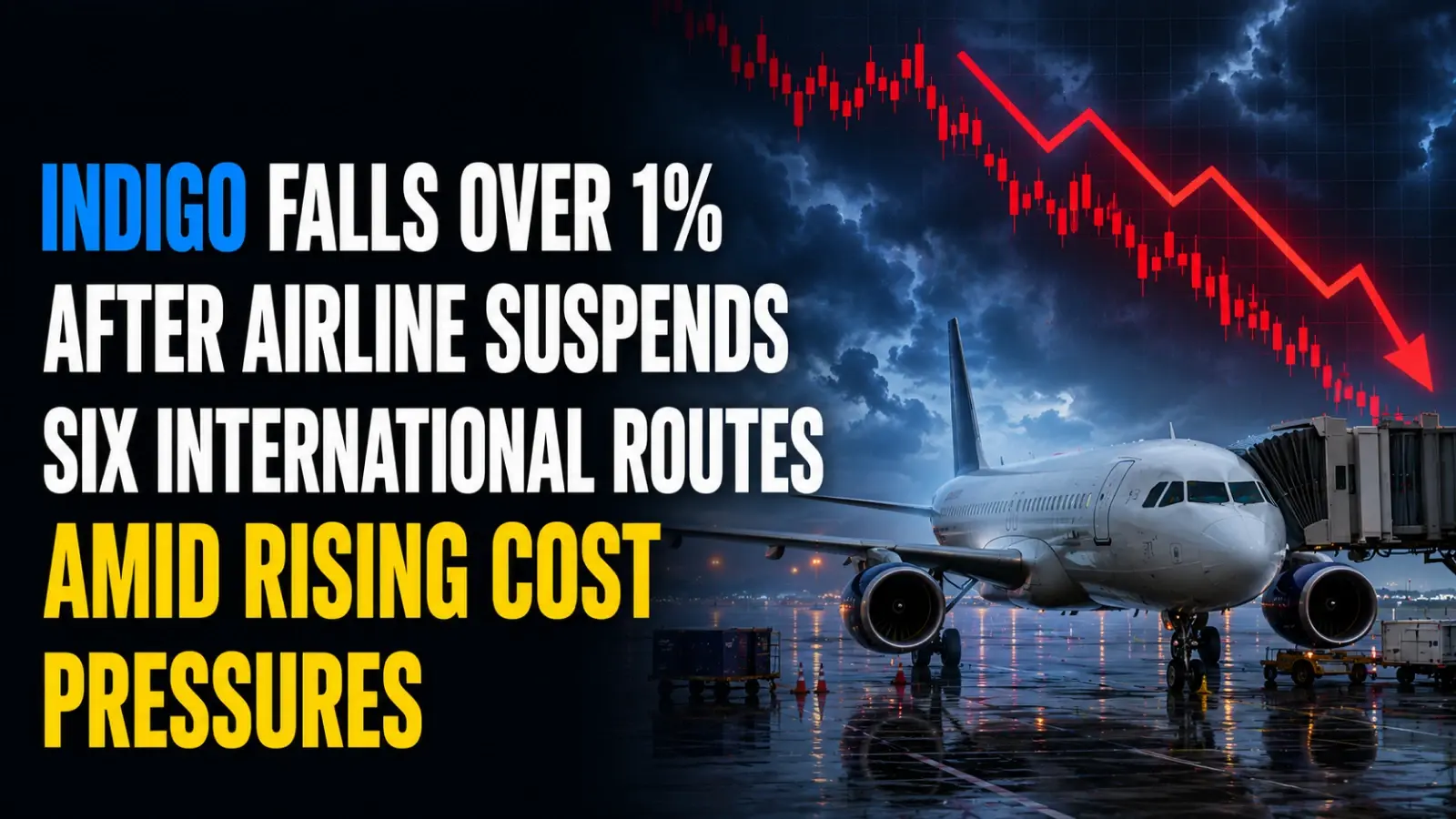Indigo Shares Falls Over 1% After Airline Suspends Six International Routes Amid Rising Cost Pressures