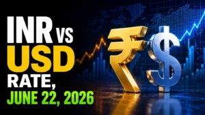 INR vs USD Rate, June 22, 2026: Rupee Falls 34 Paise to Close at 94.67 Against US Collar