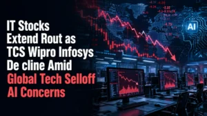 IT Stocks Extend Rout as TCS, Wipro, Infosys Decline Amid Global Tech Selloff, AI Concerns