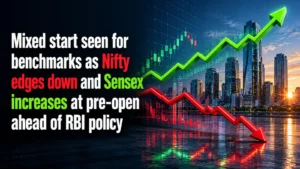 Mixed Start Seen for Benchmarks as Nifty Edges Down and Sensex Increases at Pre-Open Ahead of RBI Policy