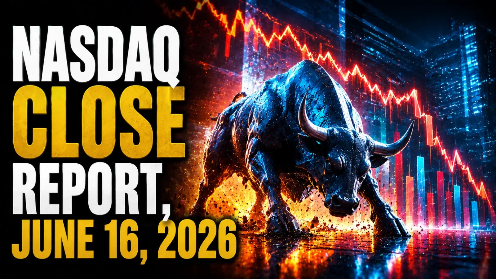 Nasdaq Close Report, June 16, 2026: Tech Rally Stalls as Nasdaq Declines 1.15% to 26,376; Dow Hits Record 52,016 on Iran Peace Deal Optimism and Oil Plunge