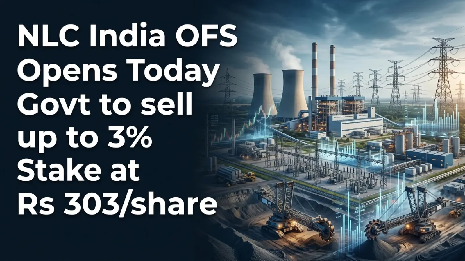 NLC India OFS Opens Today; Govt to sell up to 3% Stake at Rs 303/share