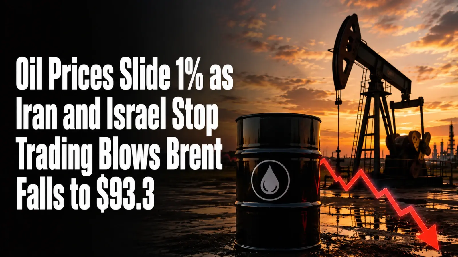 Oil Price Today, June 9, 2026: Oil Prices Slide 1% as Iran and Israel Stop Trading Blows; Brent Falls to $93.3