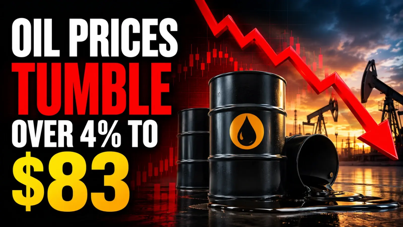 Oil Price Today, June 15, 2026: Oil Prices Tumble Over 4% to $83 as US-Iran Initial Peace Pact Eases Supply Fears
