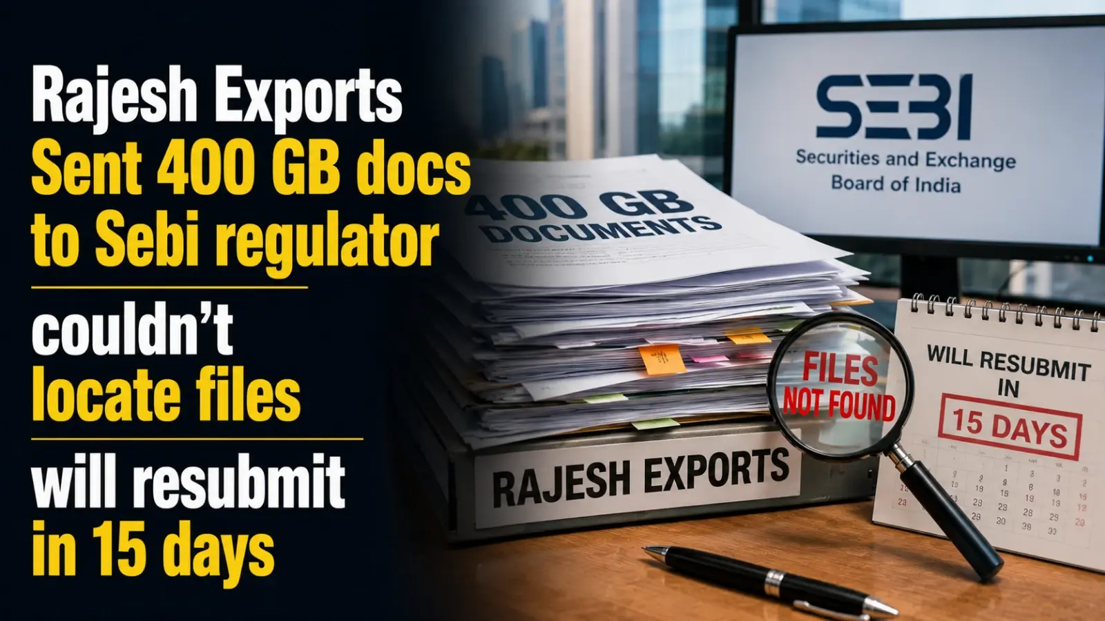 Rajesh Exports: Sent 400 GB docs to Sebi, regulator couldn't locate files; will resubmit in 15 days