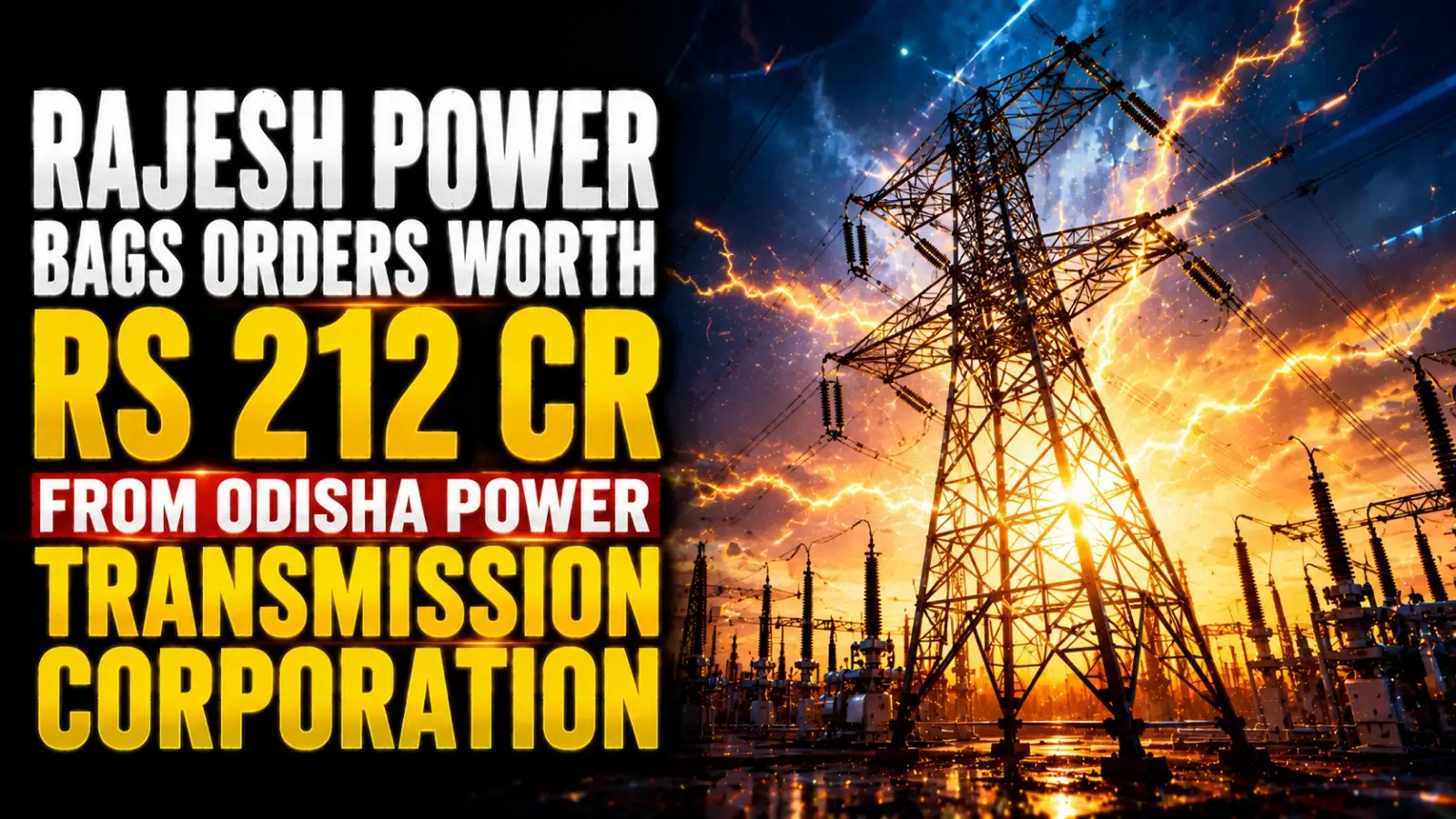 Rajesh Power bags orders worth Rs 212 cr from Odisha Power Transmission Corporation