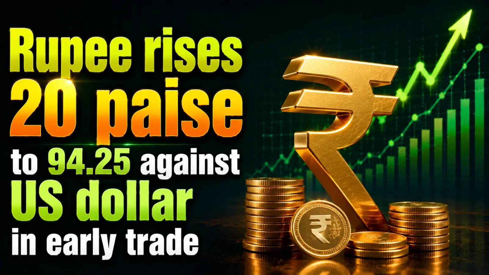 INR vs USD Rate, June 29, 2026: Rupee Rises 20 Paise to 94.25 Against US Dollar in Early Trade