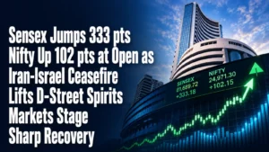 Market Open Report, June 9, 2026: Sensex Jumps 333 pts, Nifty Up 102 pts at Open as Iran-Israel Ceasefire Lifts D-Street Spirits; Markets Stage Sharp Recovery