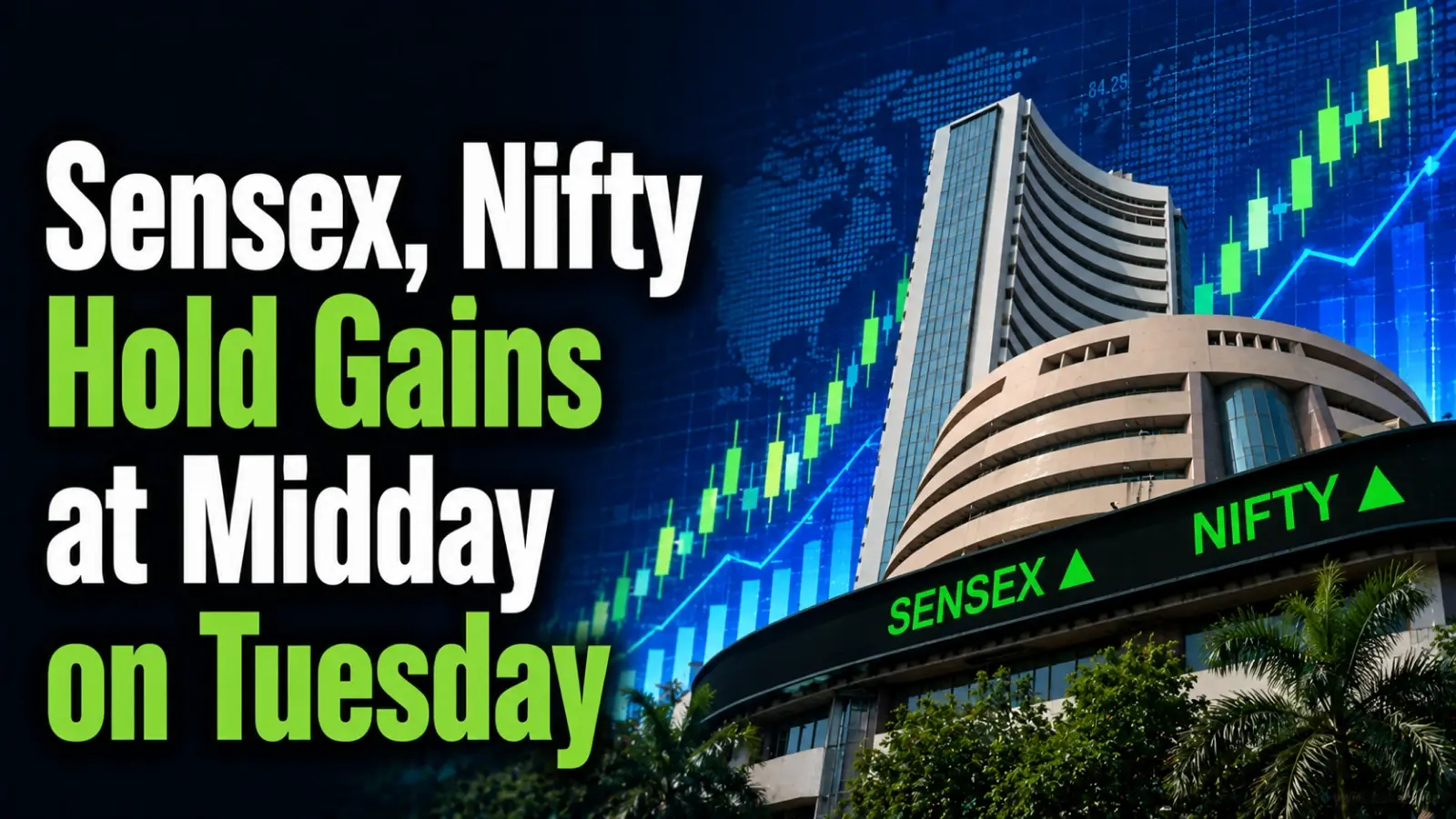 Stock Market at Mid-day, June 16, 2026: Sensex, Nifty Hold Gains as Realty, FMCG and IT Lead; Metals Extend Losses