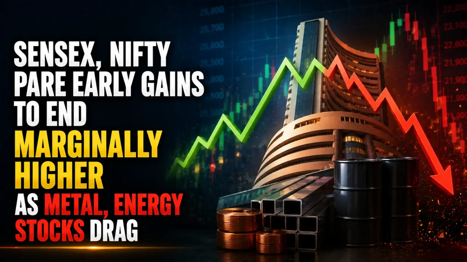 Sensex, Nifty Pare Early Gains to End Marginally Higher as Metal, Energy Stocks Drag