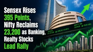 Sensex Rises 395 Points, Nifty Reclaims 23,200 as Banking, Realty Stocks Lead Rally