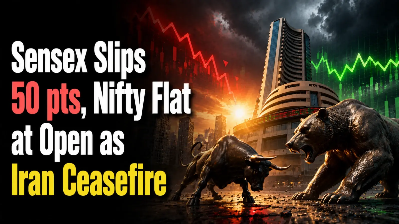 Stock Market Open, June 18, 2026: Sensex Slips 50 points, Nifty Flat at Open as Iran Ceasefire, US Fed Hawkishness Offset Each Other