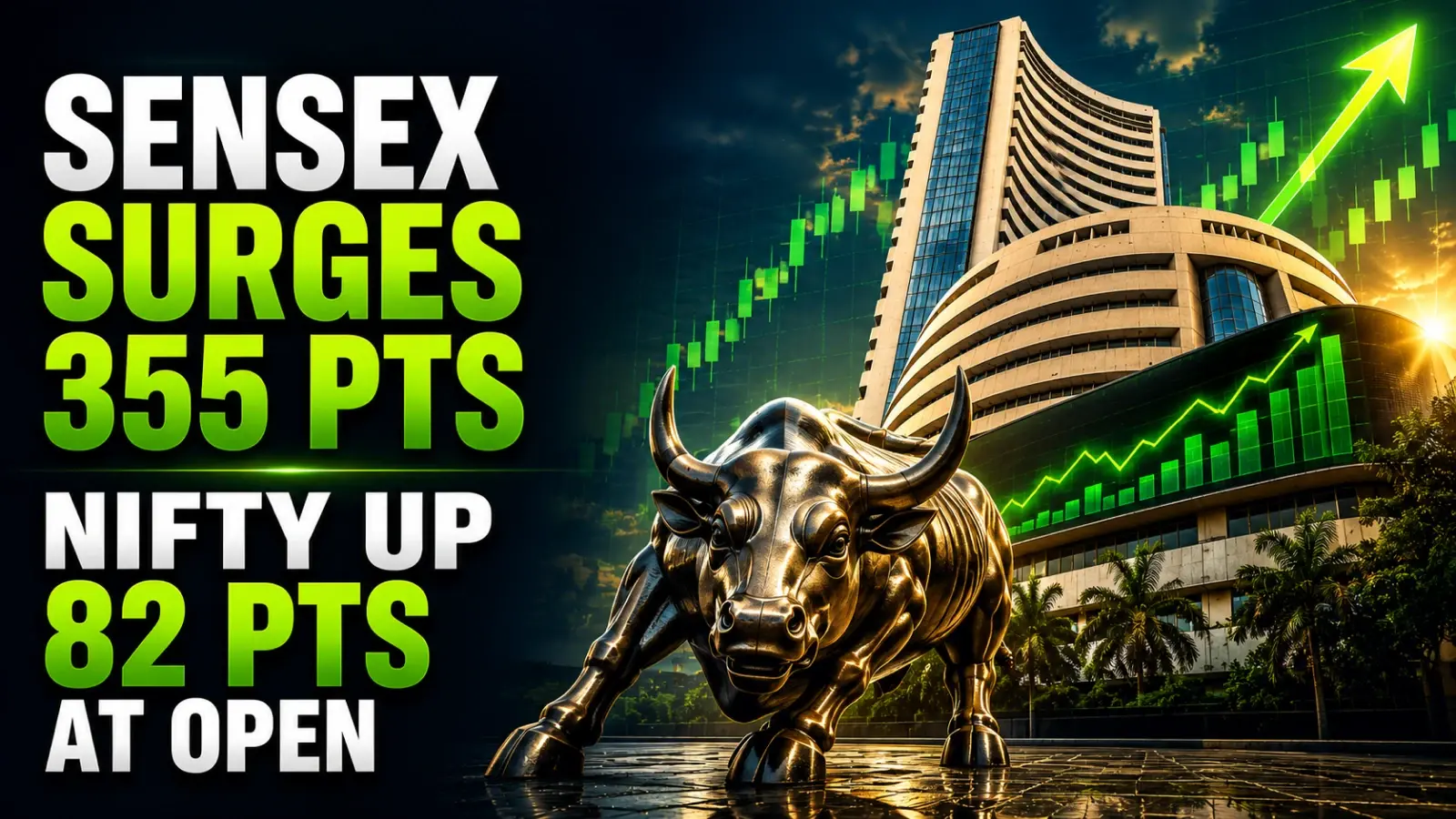 Market Open Report, June 10, 2026: Sensex Surges 355 points, Nifty Up 82 points at Open; FMCG and Private Banks Lead as Iran-US Conflict Deepens