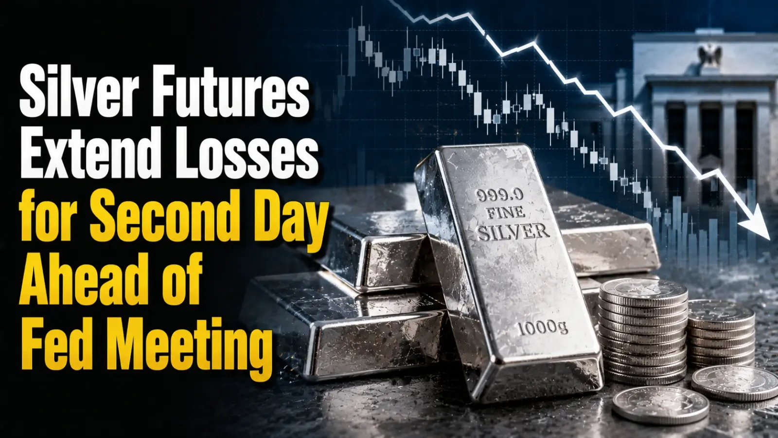 Silver Futures Extend Losses for Second Day Ahead of Fed Meeting
