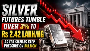 Silver Futures Tumble Over 3 PC to Rs 2.42 Lakh/Kg As Fed Signals Keep Pressure on Bullion