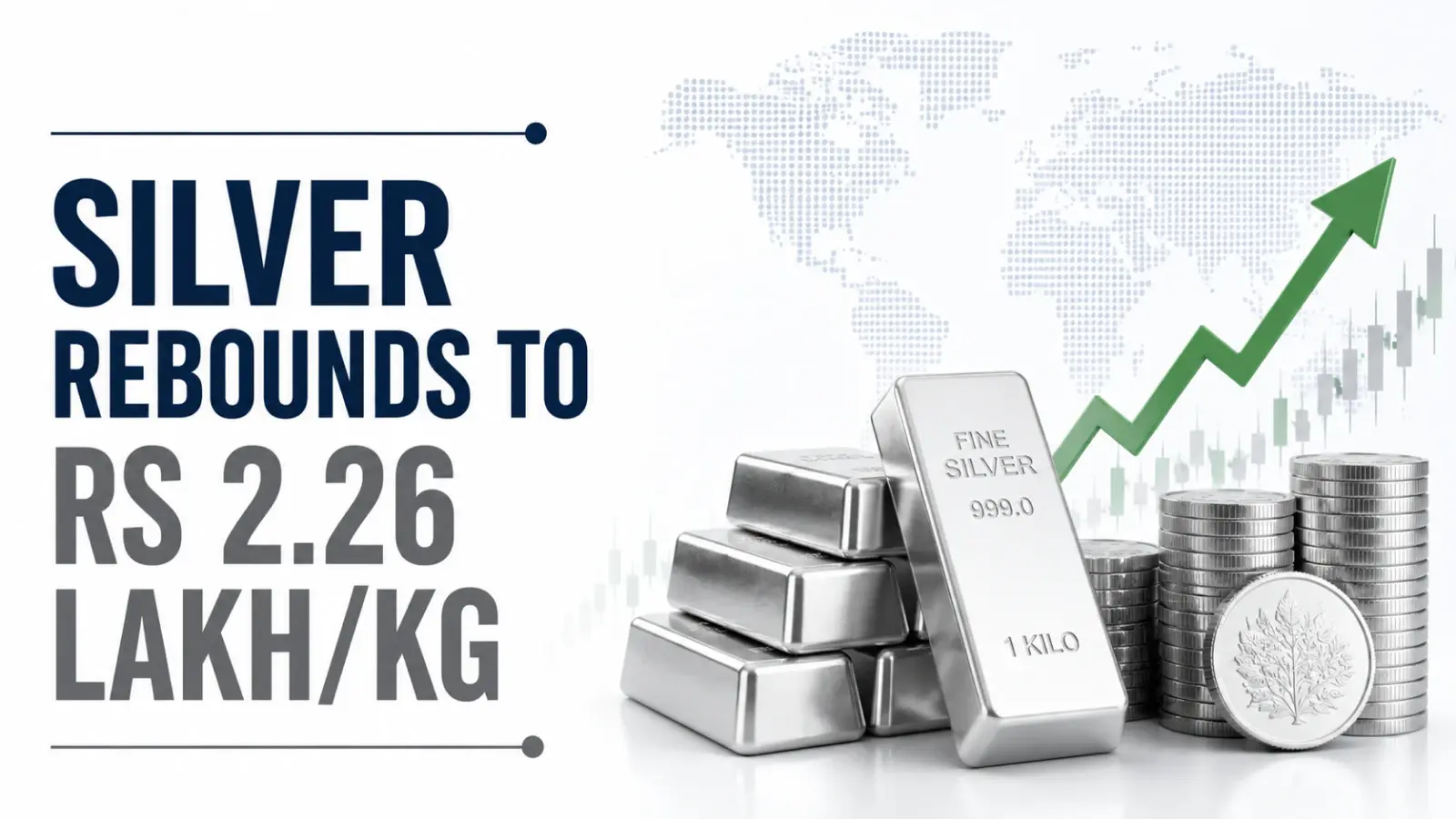 Silver Rebounds to Rs 2.26 Lakh/Kg After Early Drop As Global Prices Recover