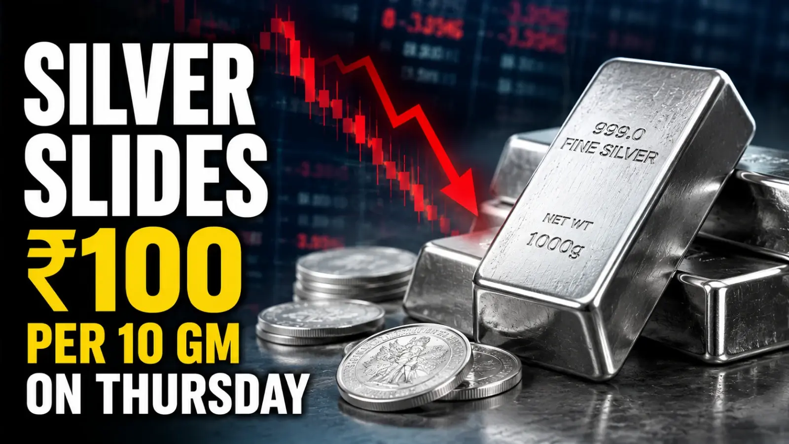 Silver Rate Today, June 25, 2026: Silver Price Slides ₹100 per 10 gram; Steepest Single-Day Fall Since Ceasefire Announcement Extends Losing Run