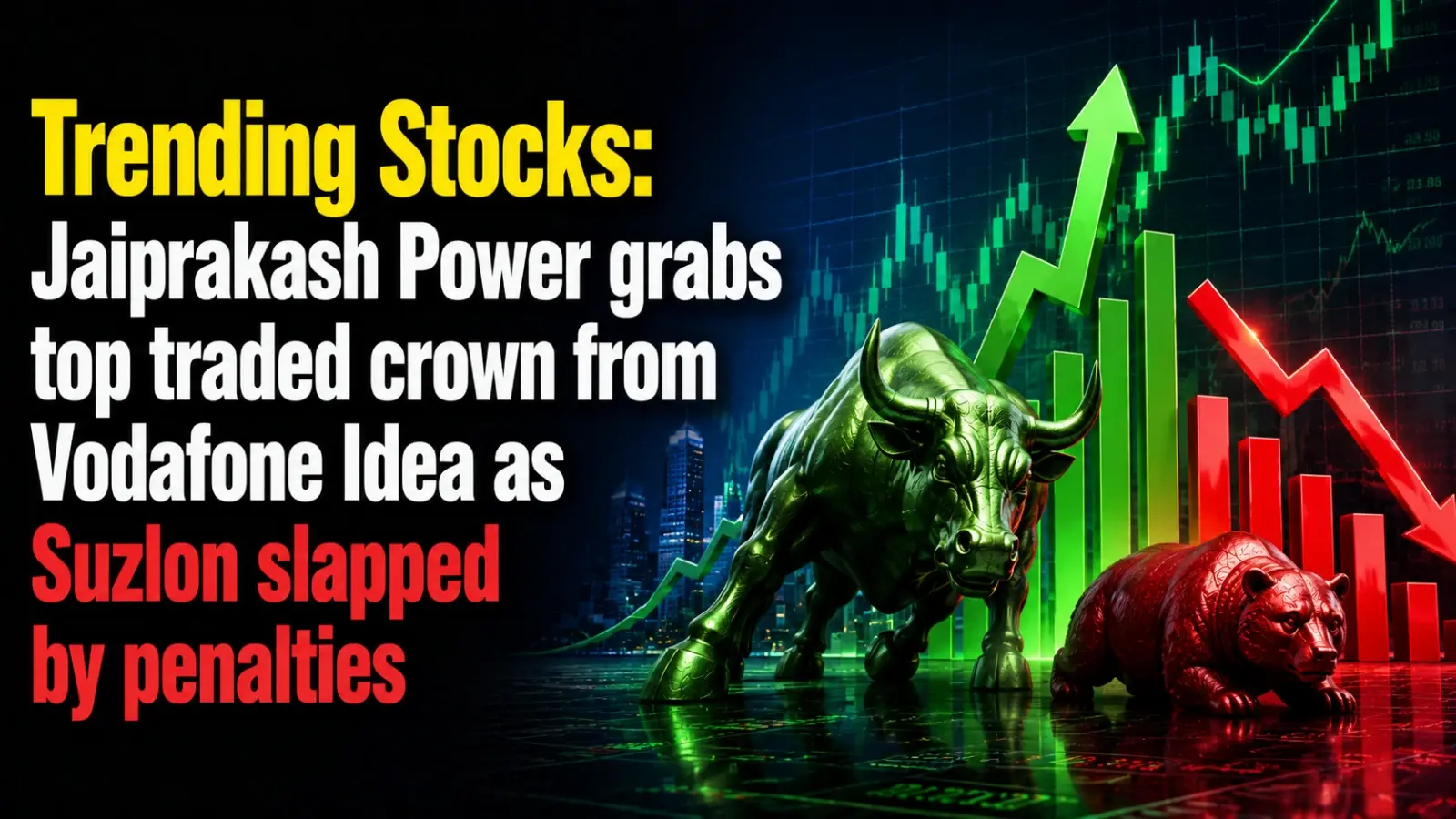 Trending Stocks Today, June 1, 2026: Jaiprakash Power Grabs Top Traded Crown from Vodafone Idea as Penalties Slapped on Suzlon