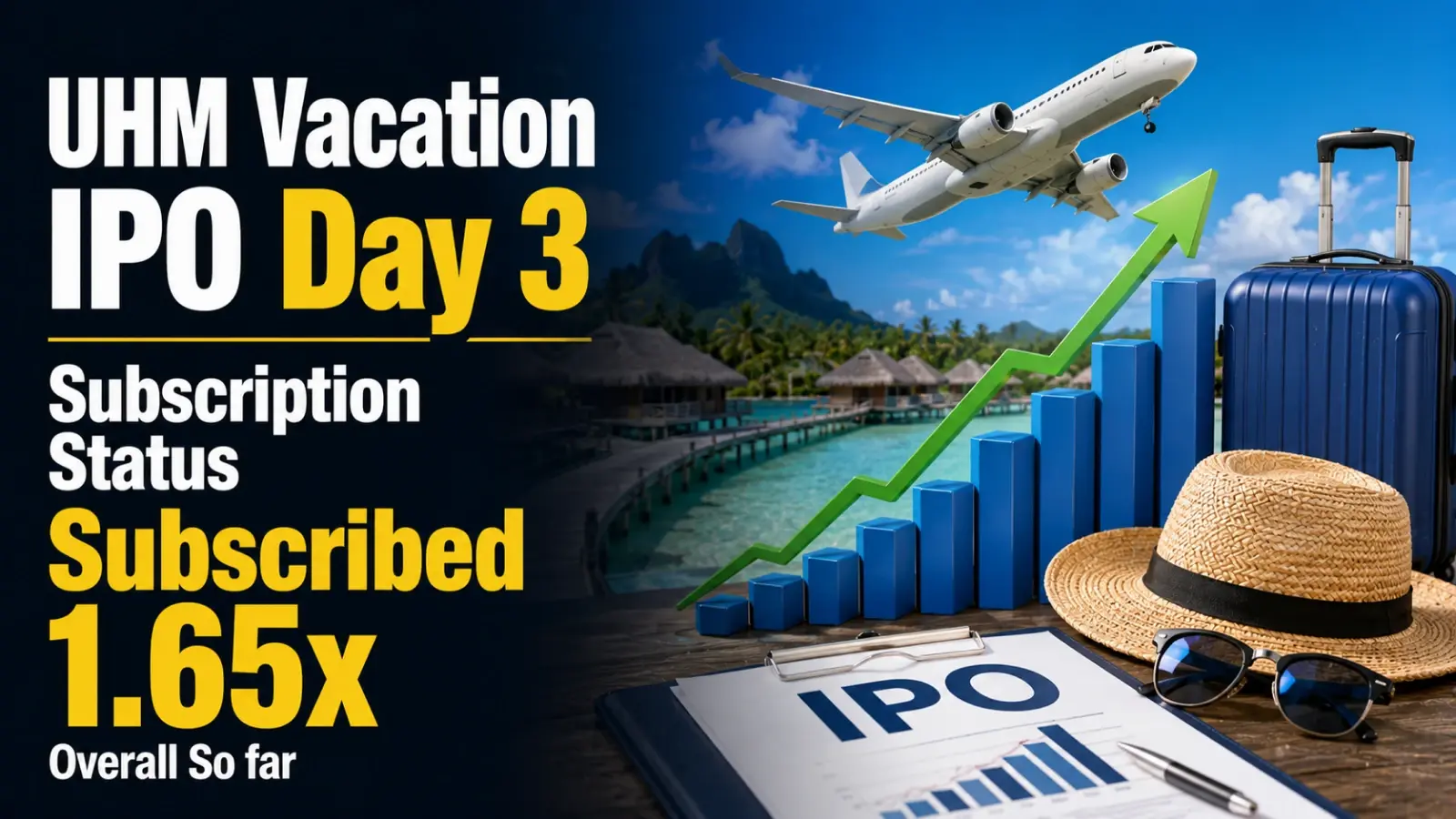 UHM Vacation IPO Day 3 Subscription Status: Subscribed 1.65x Overall So far